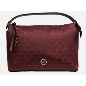 Michael Kors Logo Shailene Small Messenger Bag Purse Merlot Red $328